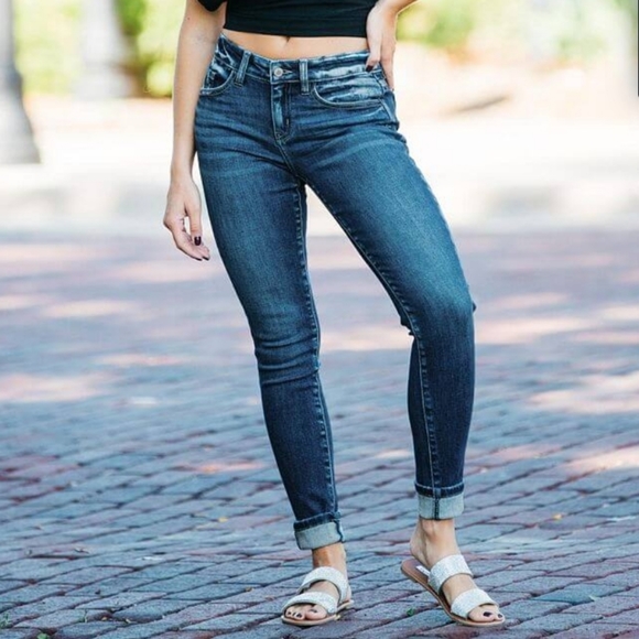 KanCan Denim - Buckle KanCan Jeans Low Rise Ankle Skinny Cuffed